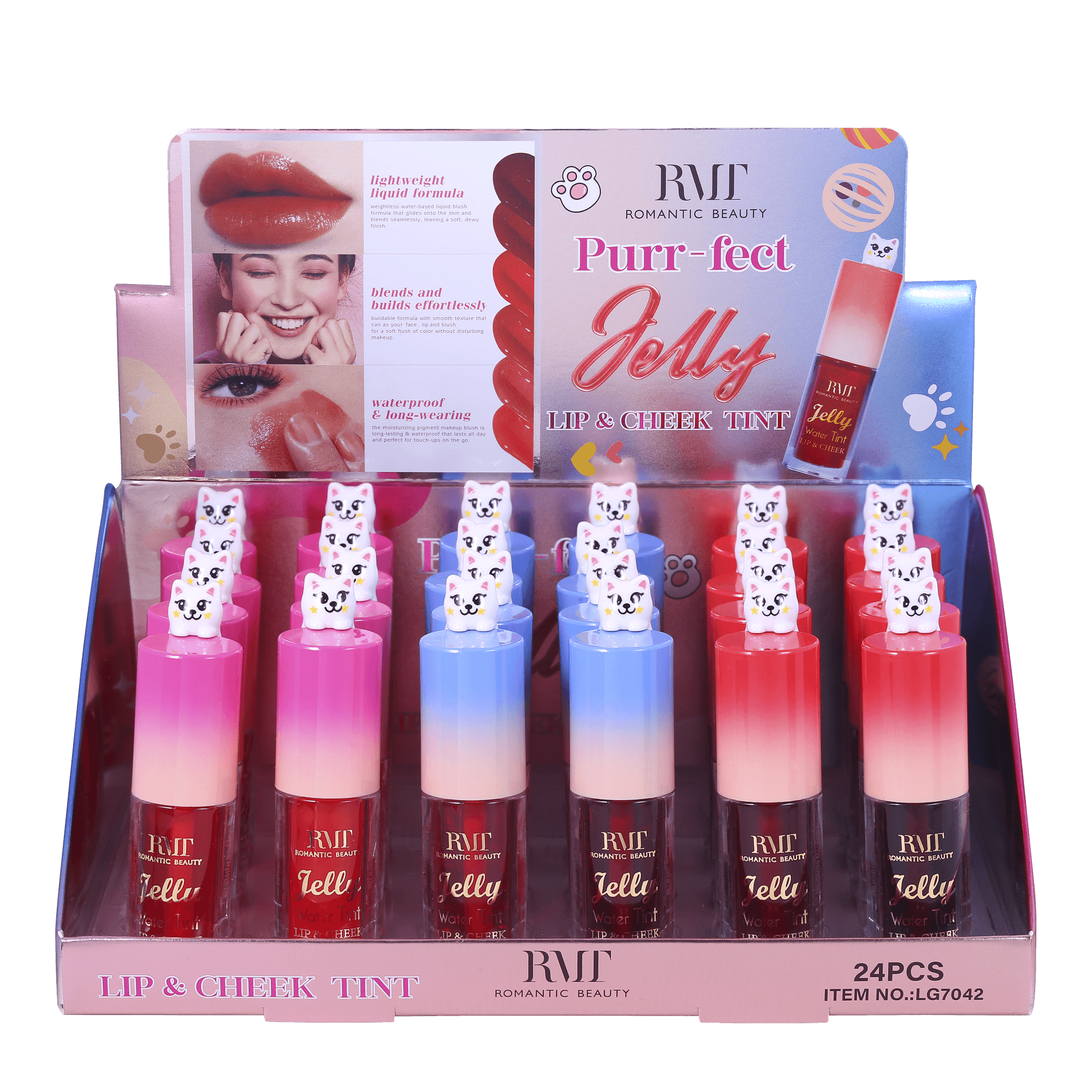 PACK 24 UNIDADES TINTA DE LABIOS "PURR-FECT"