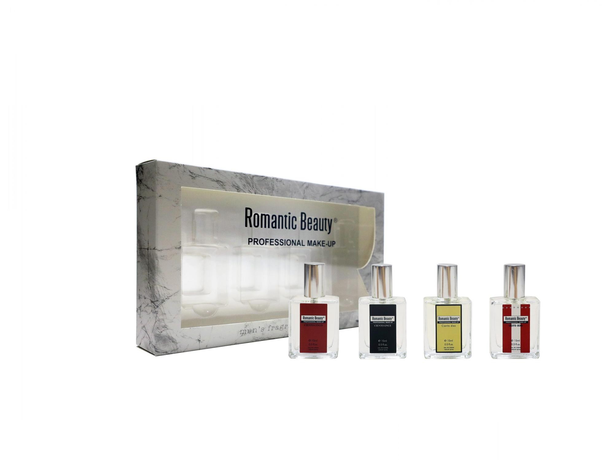Pack de 4 perfumes HOMBRE. Miniaturas 15ml "Silver"