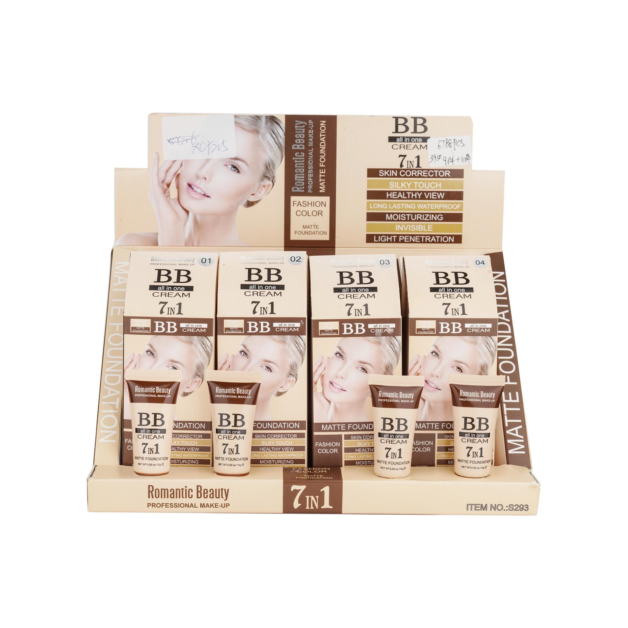Pack de 12 unidades, BASE 7+1 ALL IN ONE BB CREAM
