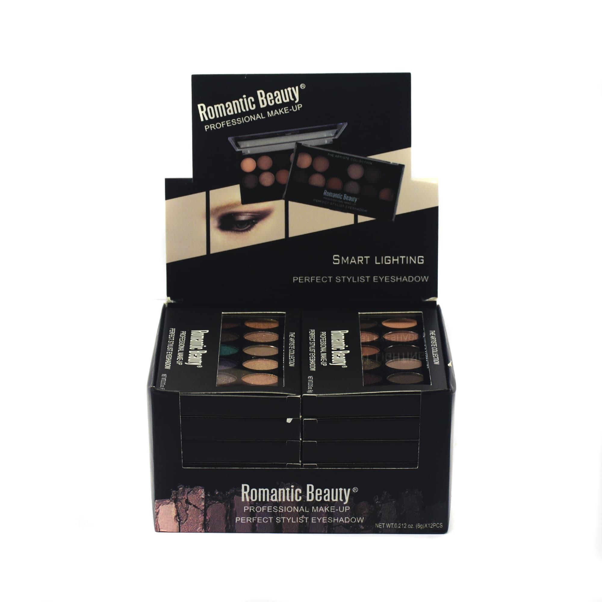Pack de 12 unidades paleta de sombras Romantic Beauty   PERFECT STYLIST
