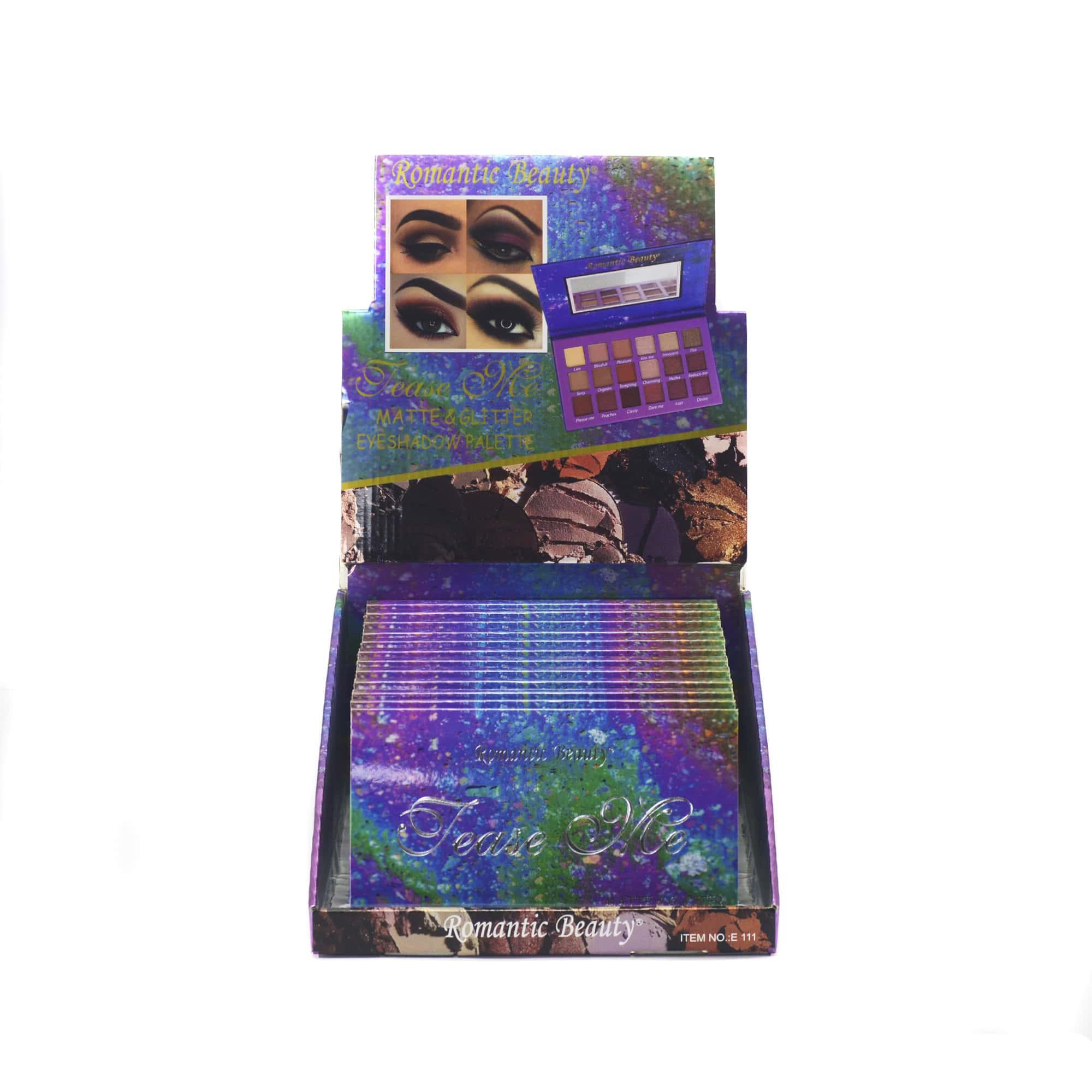 Pack de 12 unidades paleta de 18 sombras "Tease Me Purple"