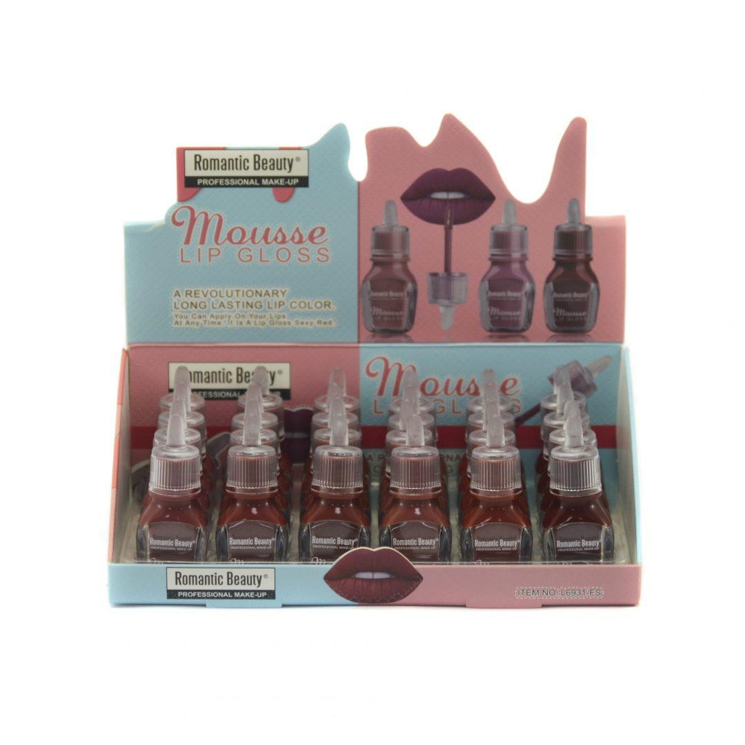 Pack de 24 unidades Labial en mousse - Tonos rojo suave