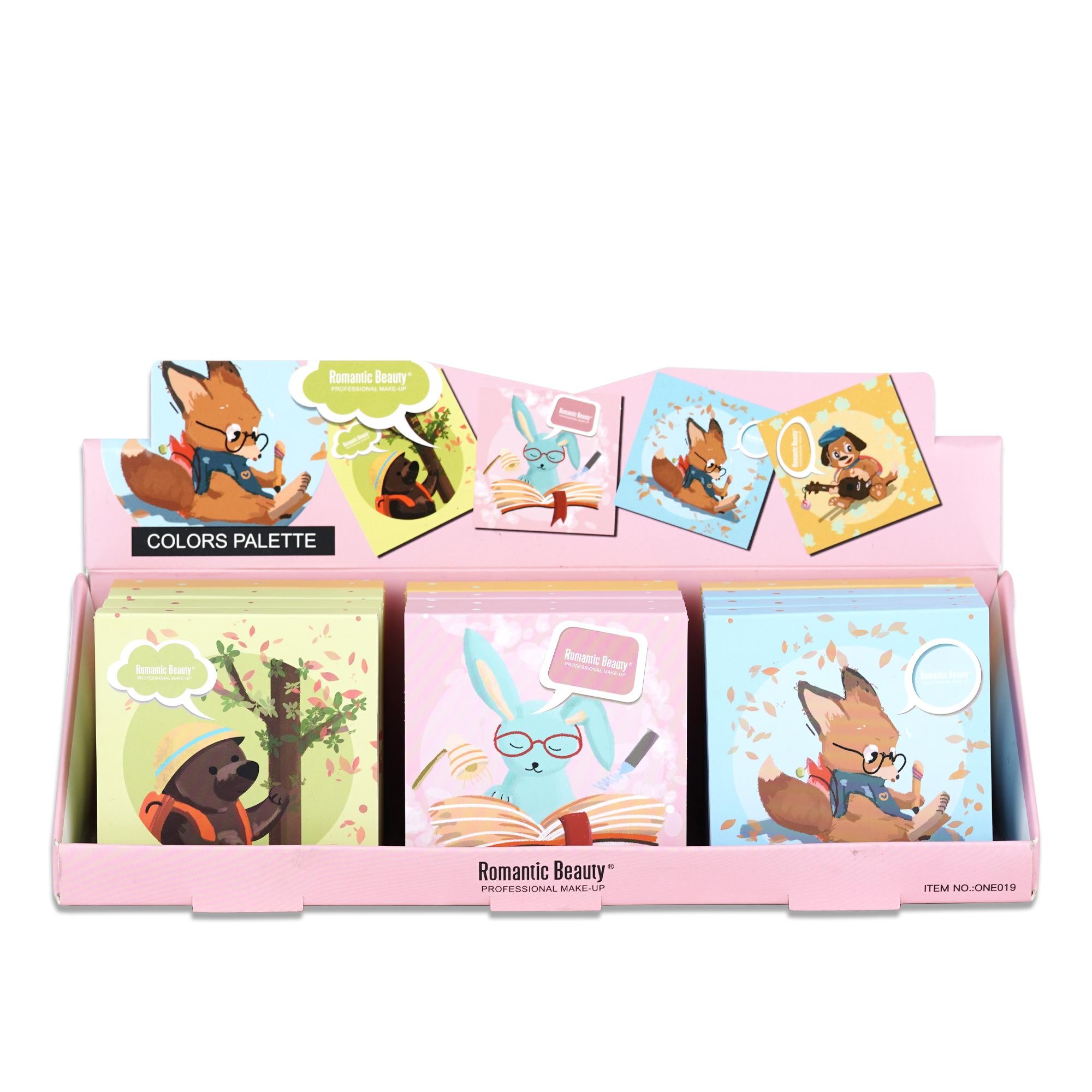 PACK DE 12 UNIDADES. Sombra 9 COLORES. ANIMALS.