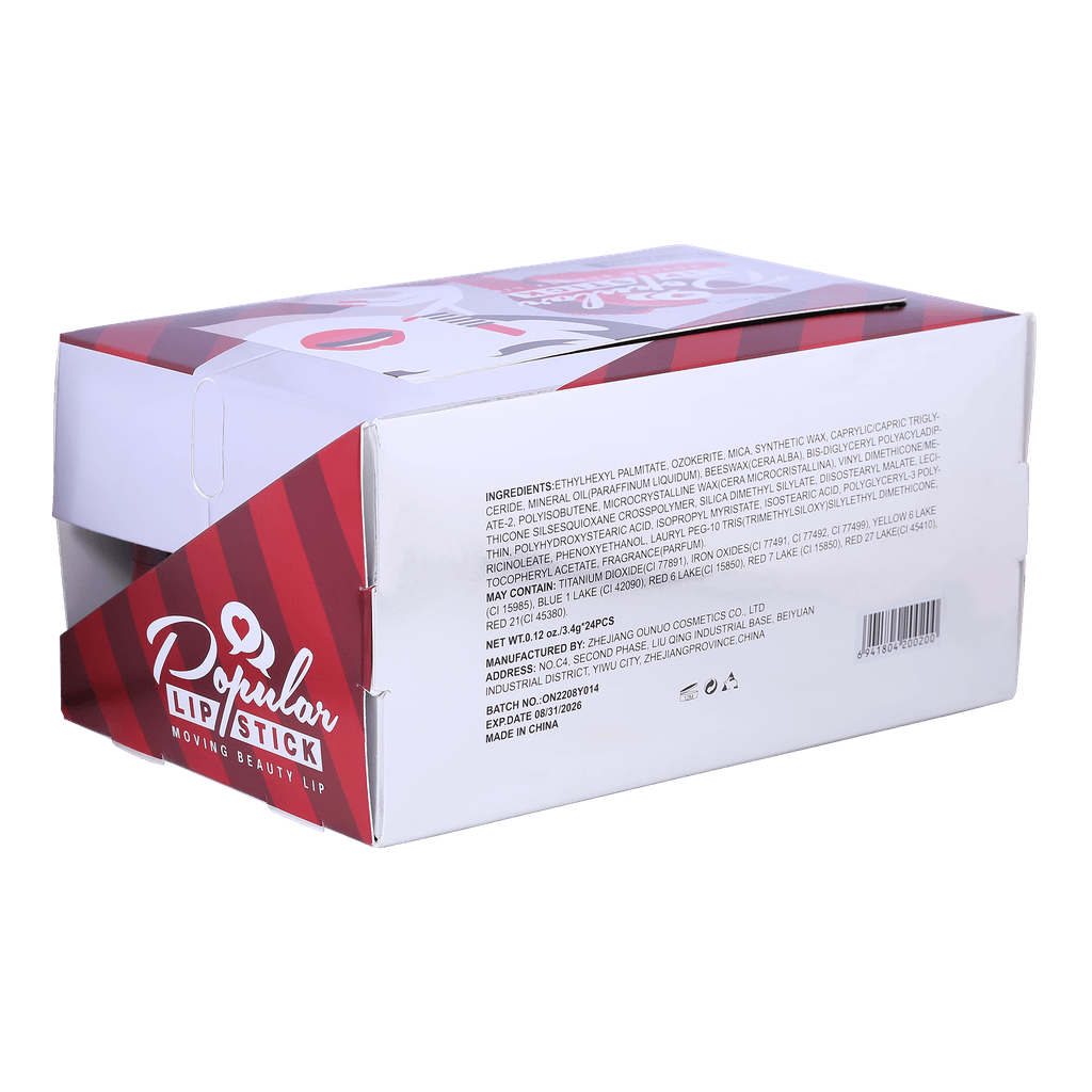 Pack 24 unidades LABIAL EN BARRA POPULAR -