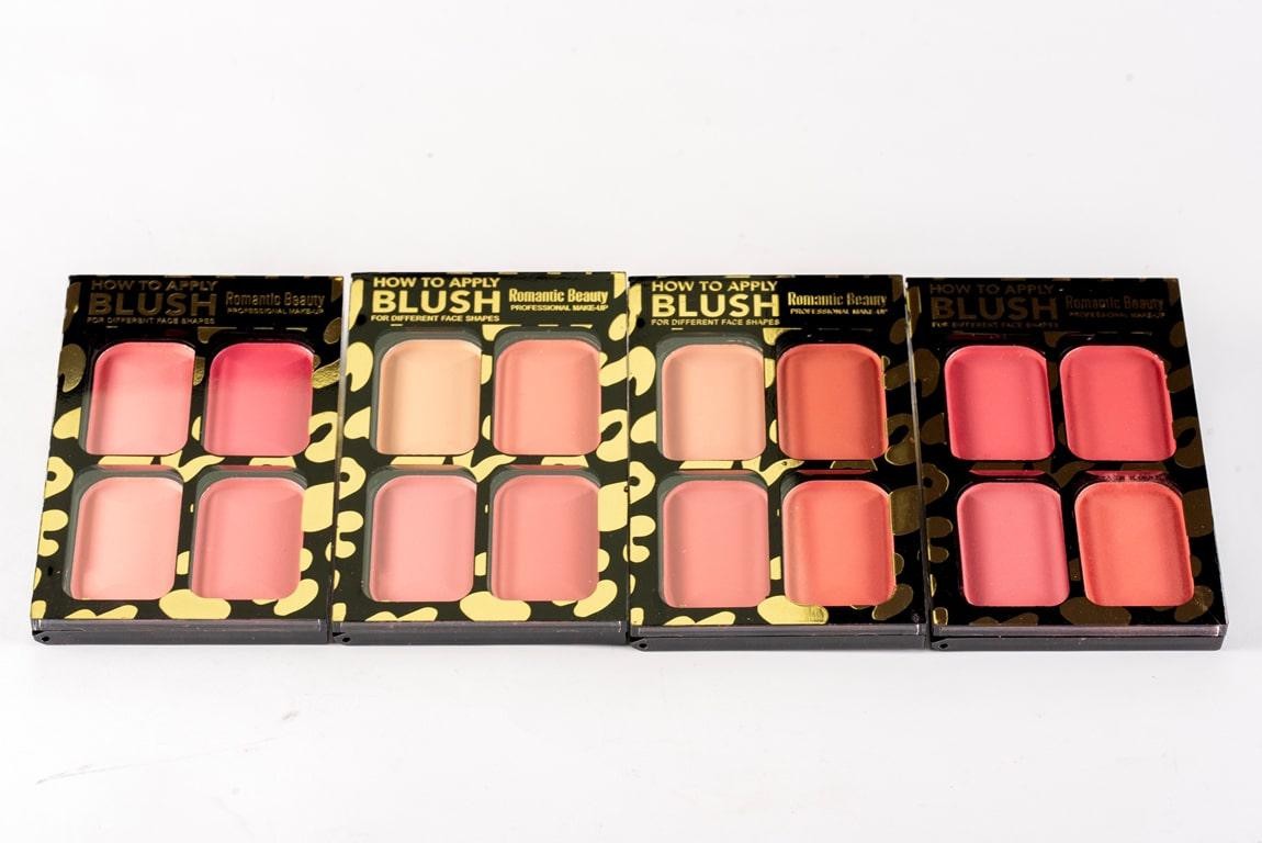 Pack de 24 unidades Paleta de 4 Rubores «HOW TO APPLY BLUSH» tonos rosas