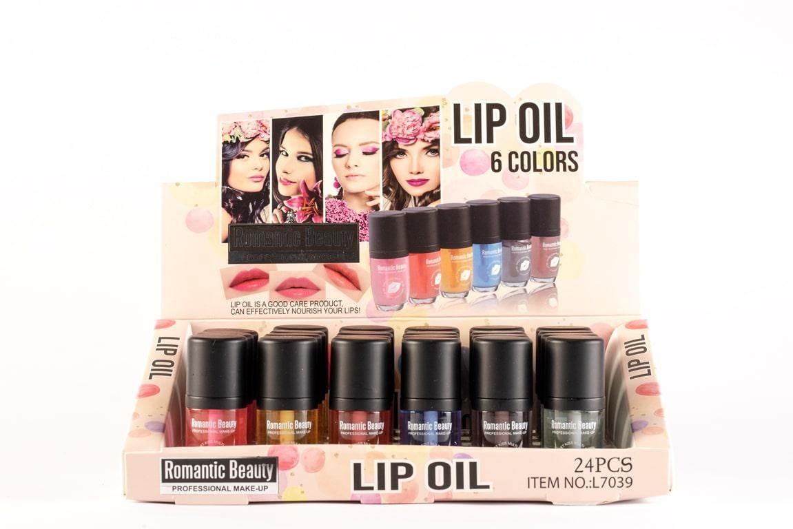 Pack de 24 unidades aceite de labios "6 COLORS LIP OIL"