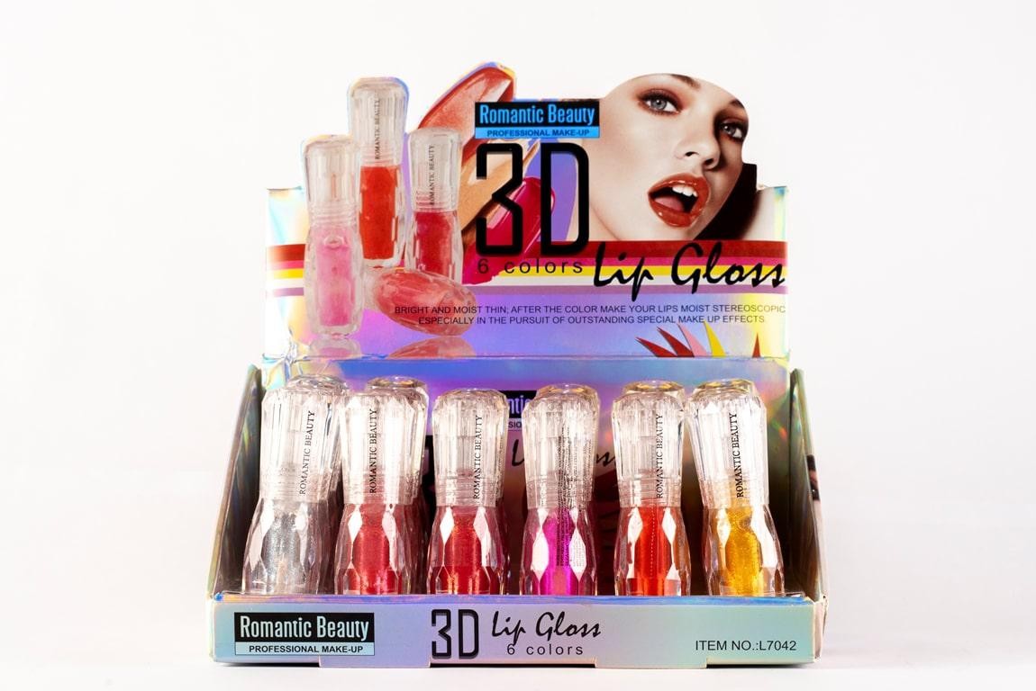 Pack de 24 unidades Brillo de labios "3D LIP GLOSS"