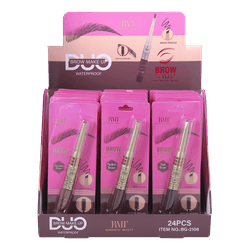 Miniatura Pack 24 unidades  DUO BROW  PENCILE AND BROW GEL